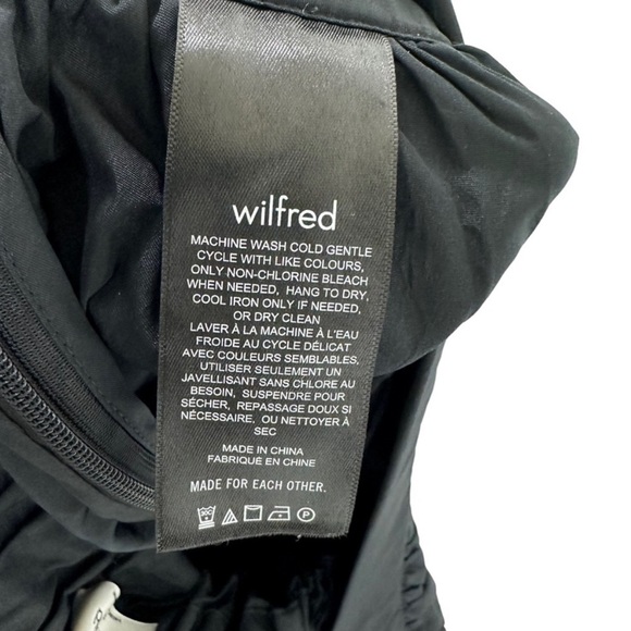 Aritzia Wilfred Fantasy Skirt Small Black A Lined Tiered Taffeta Elastic Waist - Picture 6 of 8